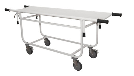 Тележка для перевозки больных двухсекционная, со съемной панелью ДЗМО ТБС‑01 (колёса диаметром 150 мм)